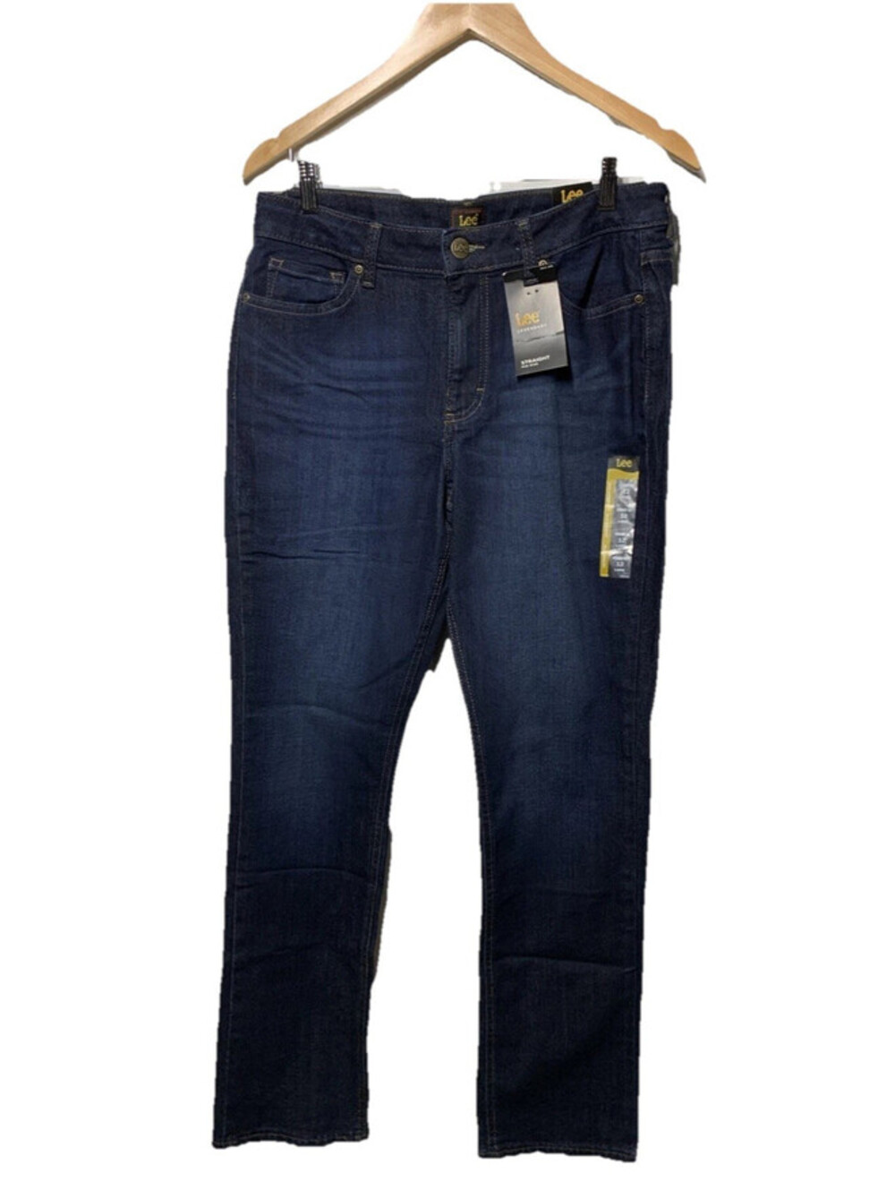 Lee Women's Legendary Regular Fit Straight Leg Jeans Long Pants 12 with Pockets